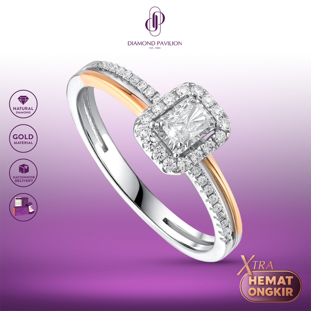 Diamond Pavilion Cincin Emas Batu Berlian Azura Ring