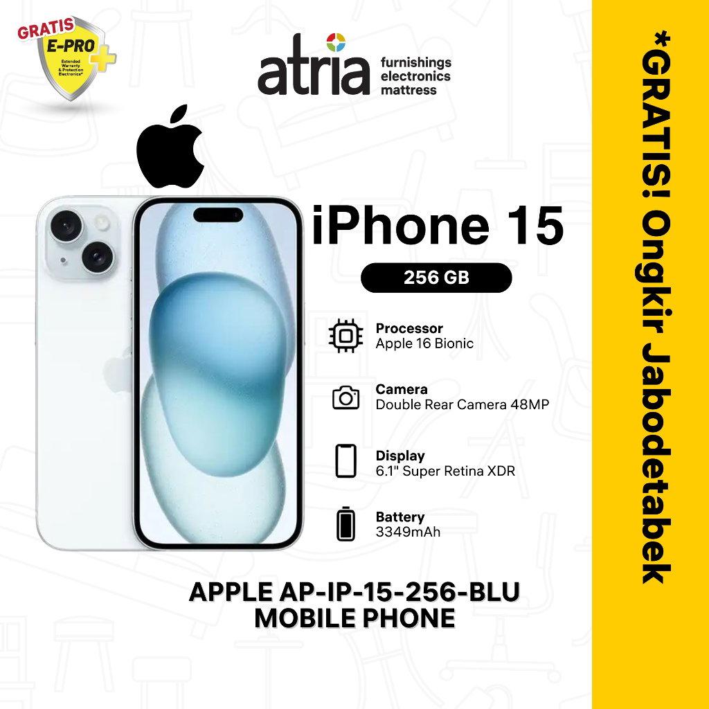 Apple Iphone 15 256gb Garansi Resmi Ibox Baru Segel