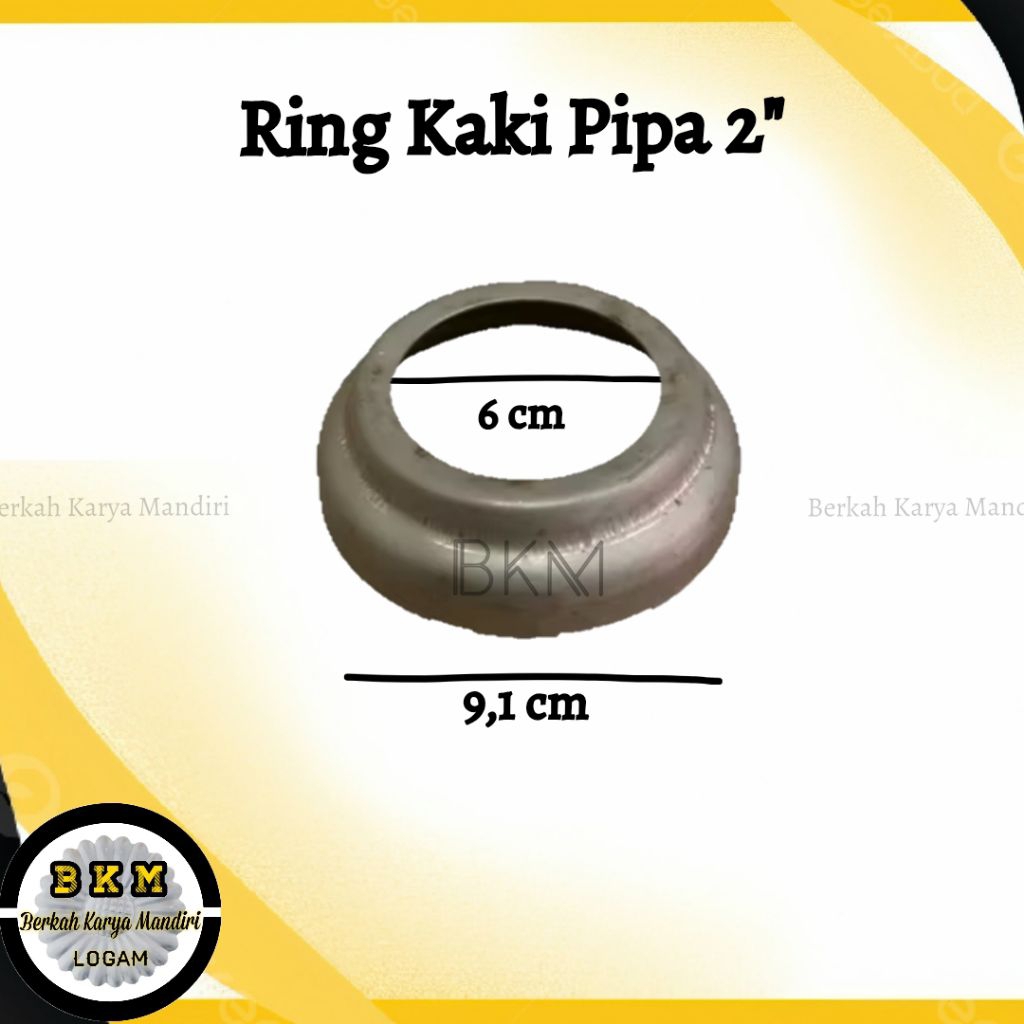 Ring Kaki Pipa 2 Inch // Tapak Kaki Ring Cembung //Aksesories Ornamen Besi Tangga Tralis Pintu Pagar