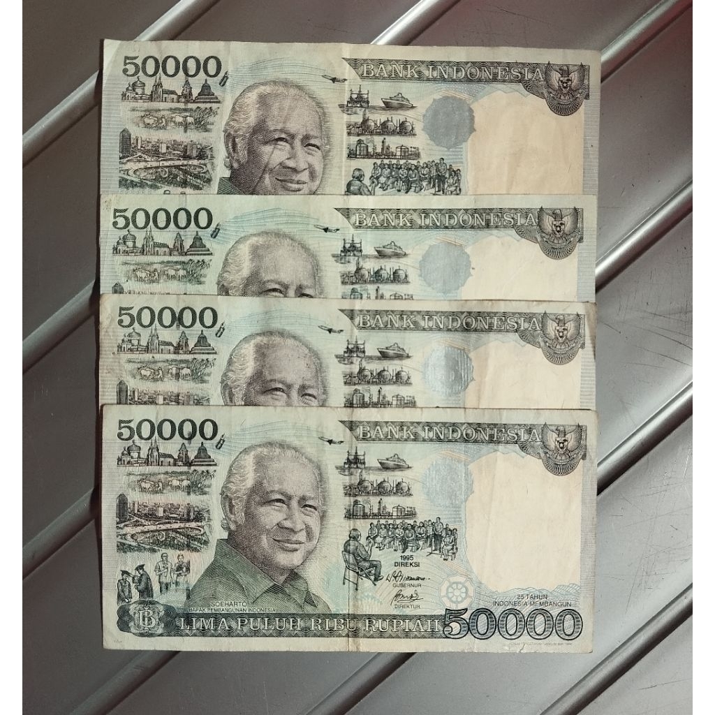 50 ribu Soeharto kertas bekas beredar original asli
