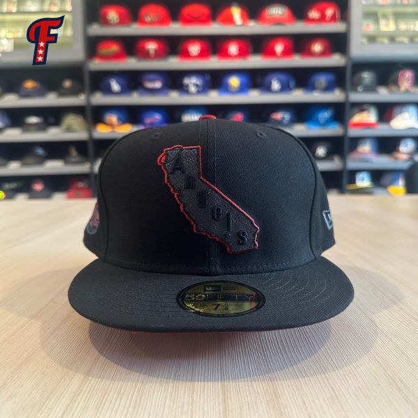 Topi New Era MLB California Angels 35th Anniversary Patch Red 59FIFTY Baseball Fitted Hat Original