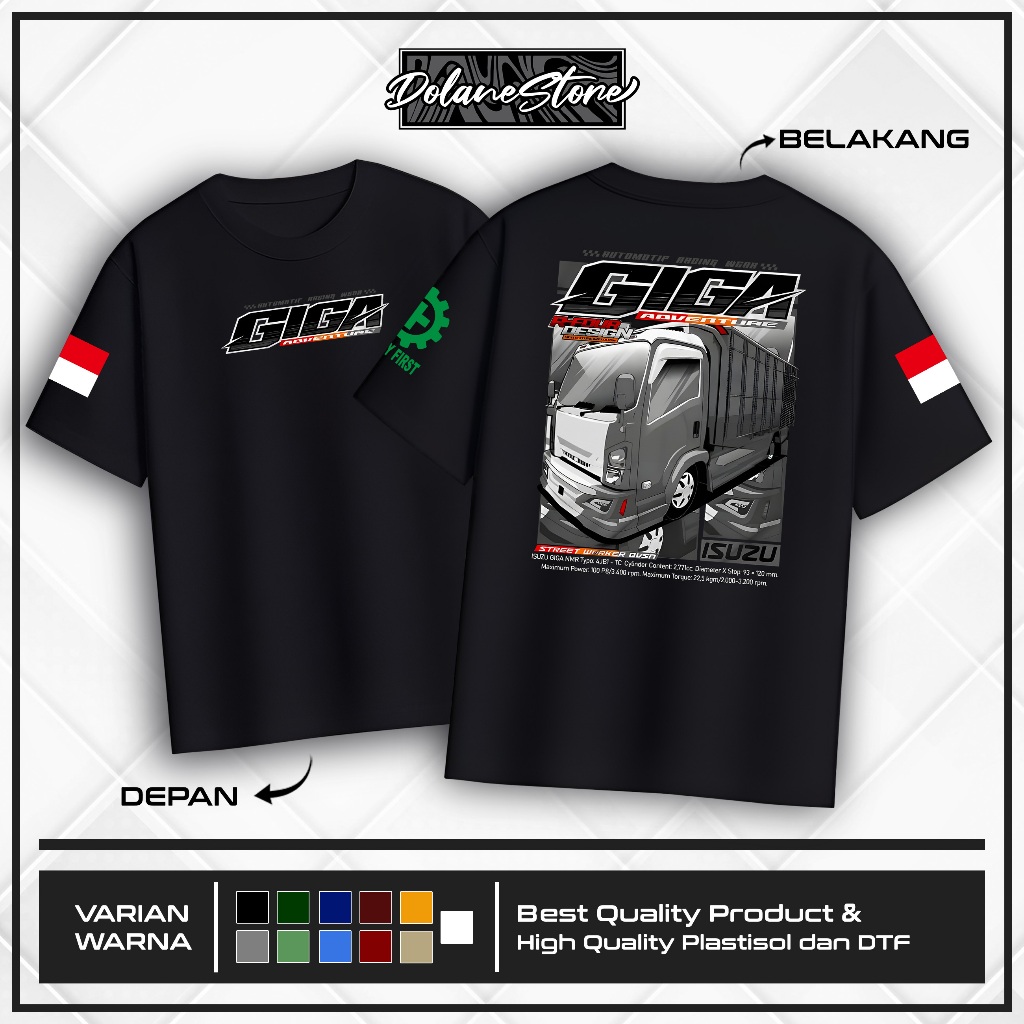 KAOS TRUK GIGA ADVENTURE - BAJU TRUK GIGA ADVENTURE TERBARU | FASHION PRIA & WANITA