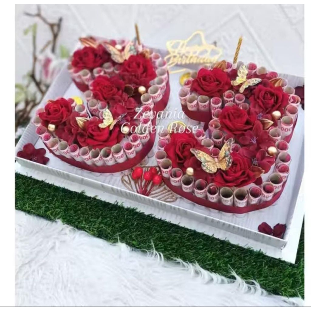 Money Cake angka /huruf isi asli