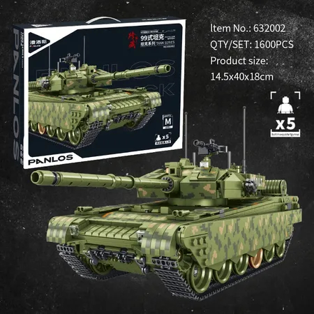 PANLOS BRICK 632002 Lego Mainan Tank Tempur Rakitan Edukasi Anak 1600pcs ABS Plastik 4-1 Military Se