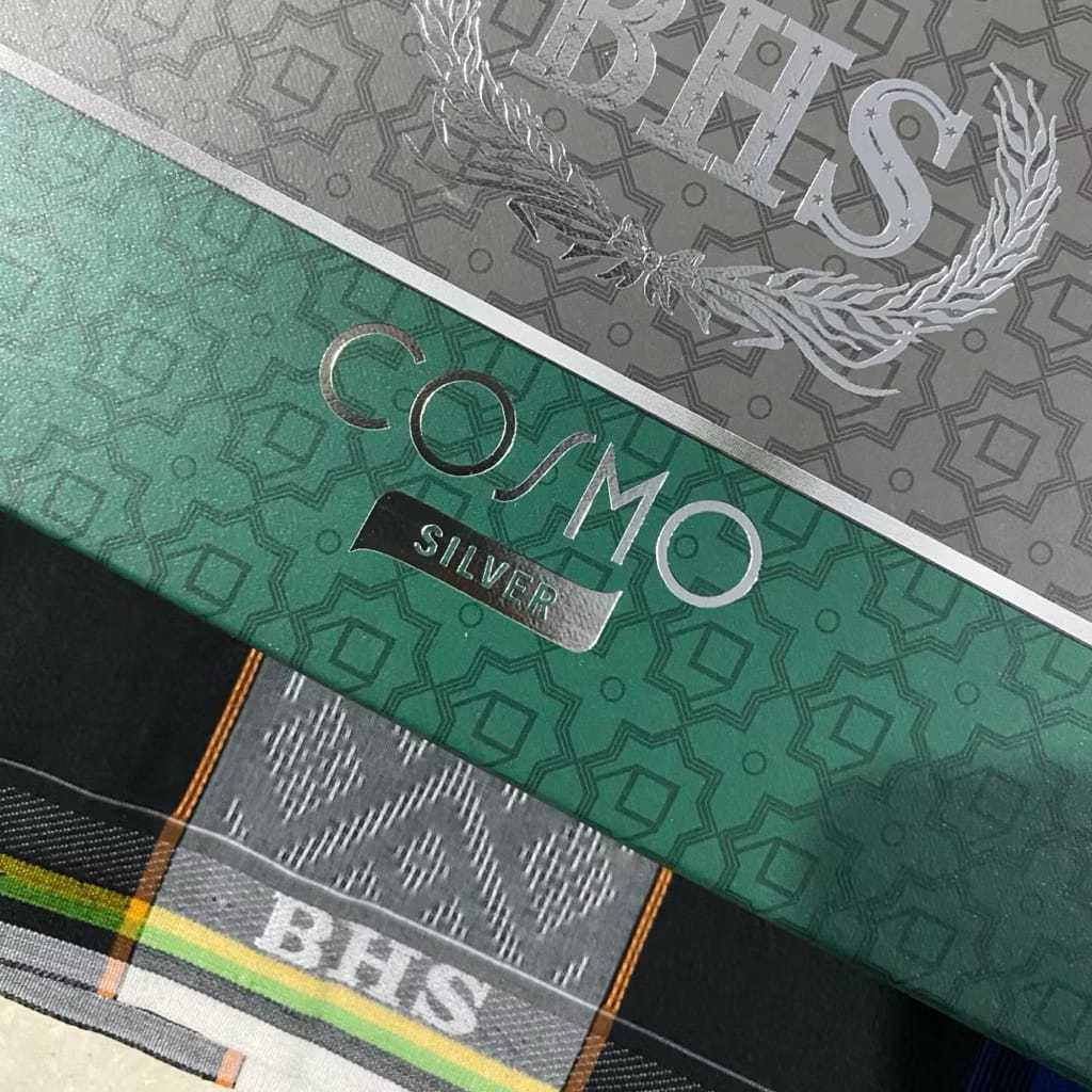 Sarung BHS COSMO PUTIH POLOS | BHS COSMO HITAM POLOS GOLD SILVER
