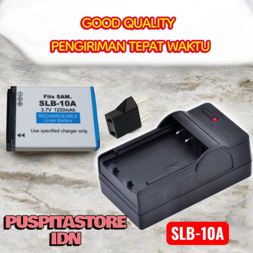 Baterai & Charger Kamera Samsung SLB-10A SLB10A - Batre Casan