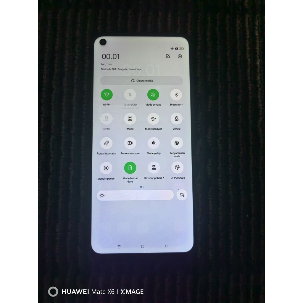 lcd oppo a53 cabutan ori kaca mulus normal