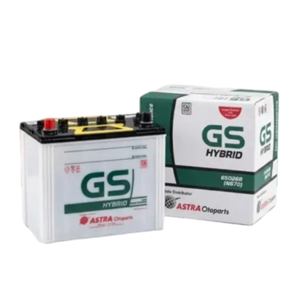 Aki Mobil 12V 65Ah  GS Hybrid NS70 | Aki Hybrid PRODUK ASLI 100% ORIGINAL