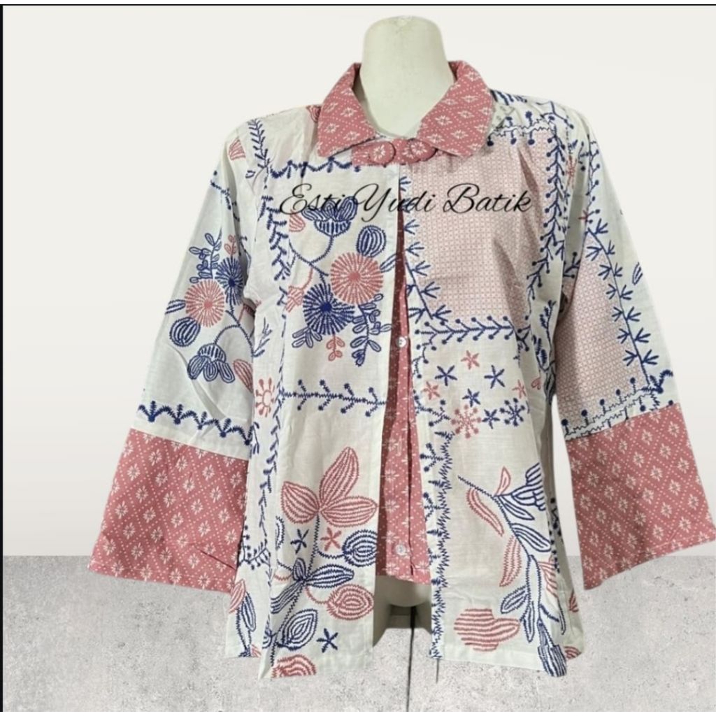 Esti Batik BLUS batik atasan wanita blouse batik modern style blouse batik wanita baju blus wanita k