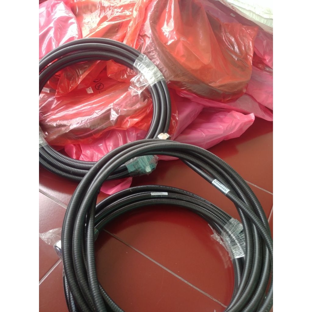 kabel RF jumper 6meter heliax 1/2 hengxin konektor DIN MALE BESAR to MINI DIN MALE