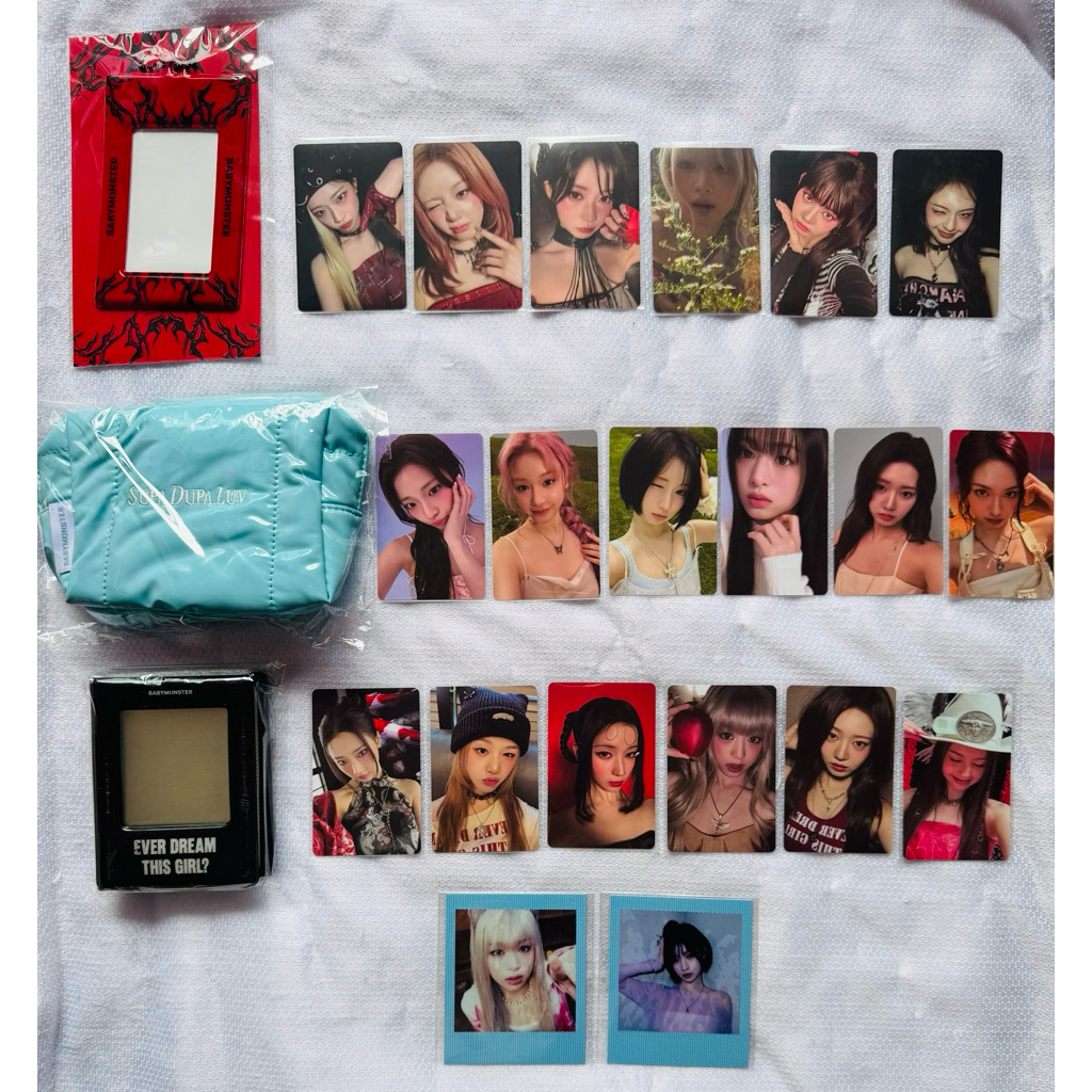 BABYMONSTER OFFICIAL SHARING MERCH PSYCHO SUPA DUPA LUV POB PHOTOCARD RUKA PHARITA ASA AHYEON RORA C