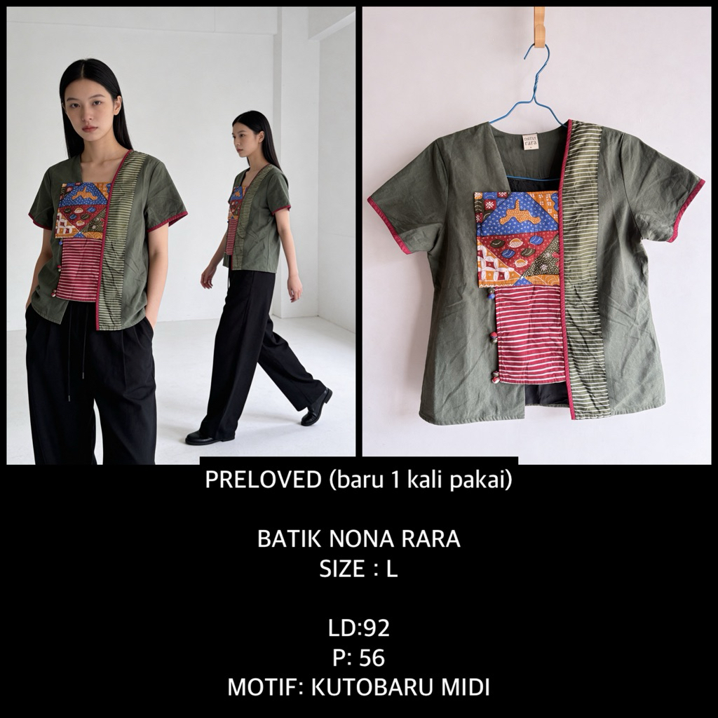 PRELOVED (baru 1 kali pakai)  BATIK NONA RARA SIZE : L