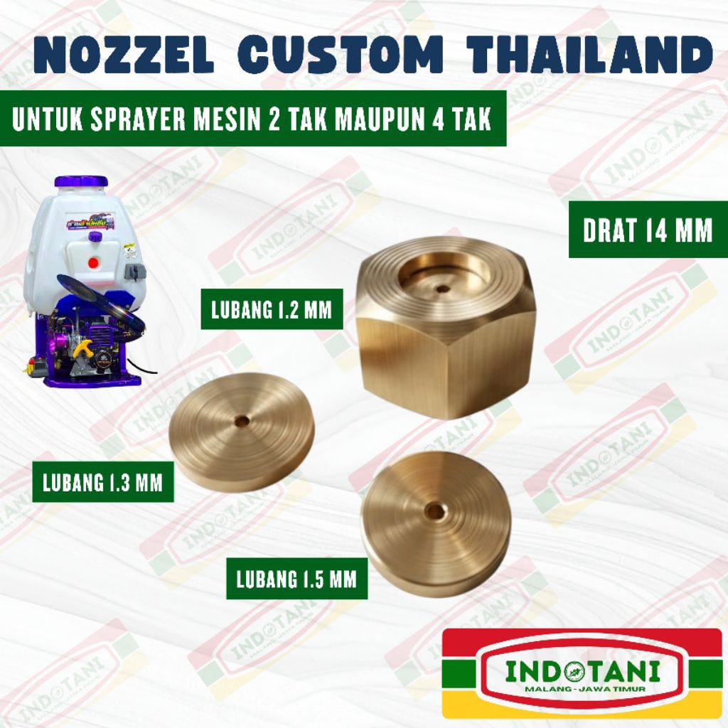 NOZZEL CUSTOM THAILAND / NOZZEL SPRAYER TU26 / NOZEL SPRAYER MESIN 2 TAK / NOZZEL RAKITAN THAILAND