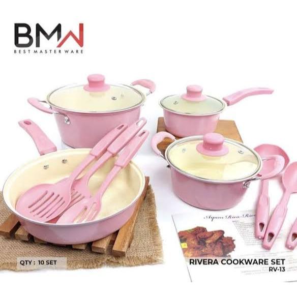 Cookware Set 13 Pcs Rivera / Royal Star Panci Wajan Lengkap Anti Lengket Non Stick Set Dapur Premium