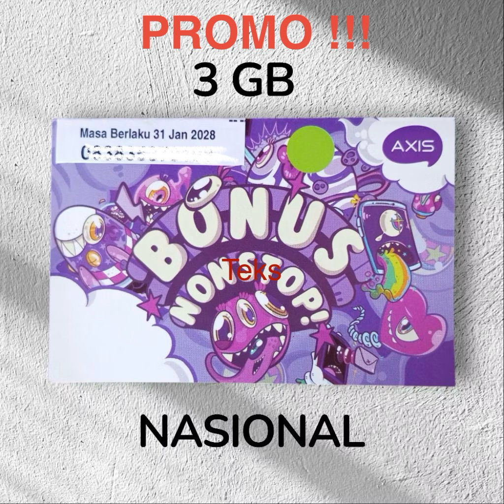 KARTU PERDANA AXIS 3GB 30HARI NASIONAL