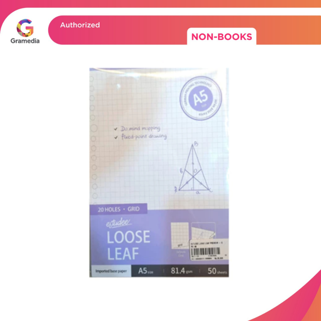 Gramedia Bogor - Estudee Loose Leaf Premium - Grid A5
