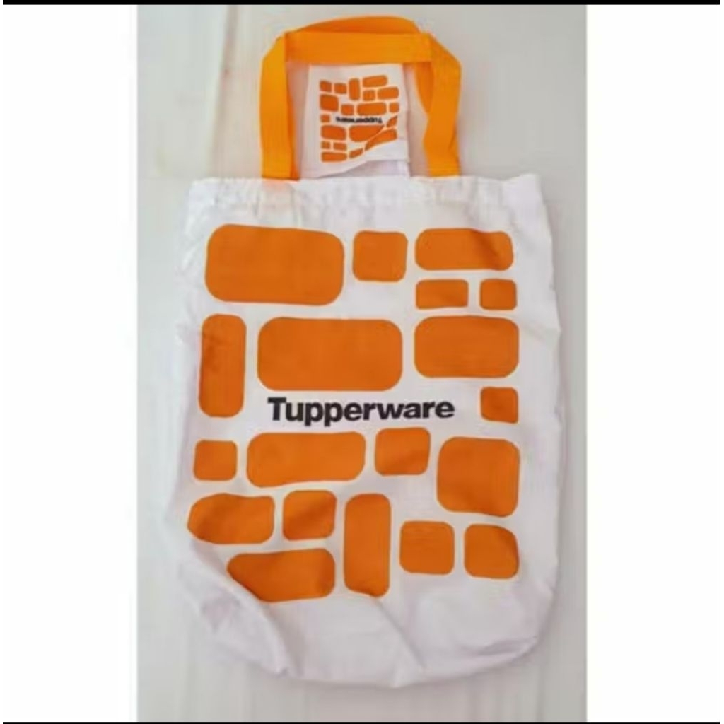 original tas lipat Tupperware putih orange