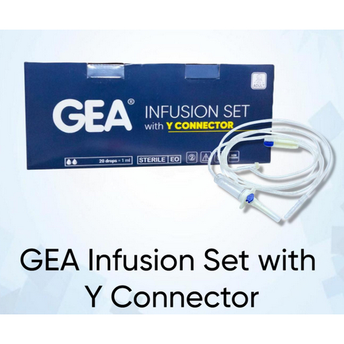 Infus Set Type Y GEA Dewasa / Selang Infus / Infusion Set With Y Connector Adult isi 50pcs
