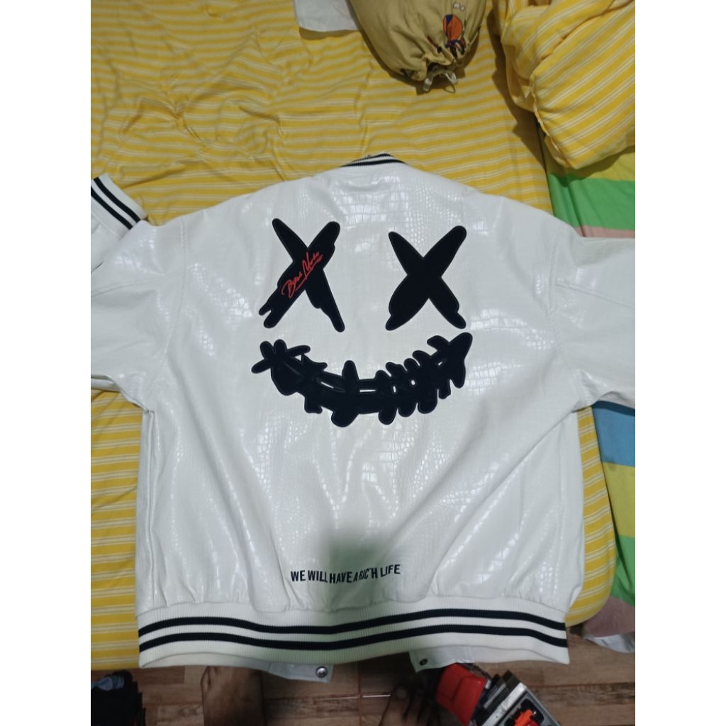 Ricky is clown jacket snakeskin varsity XXL