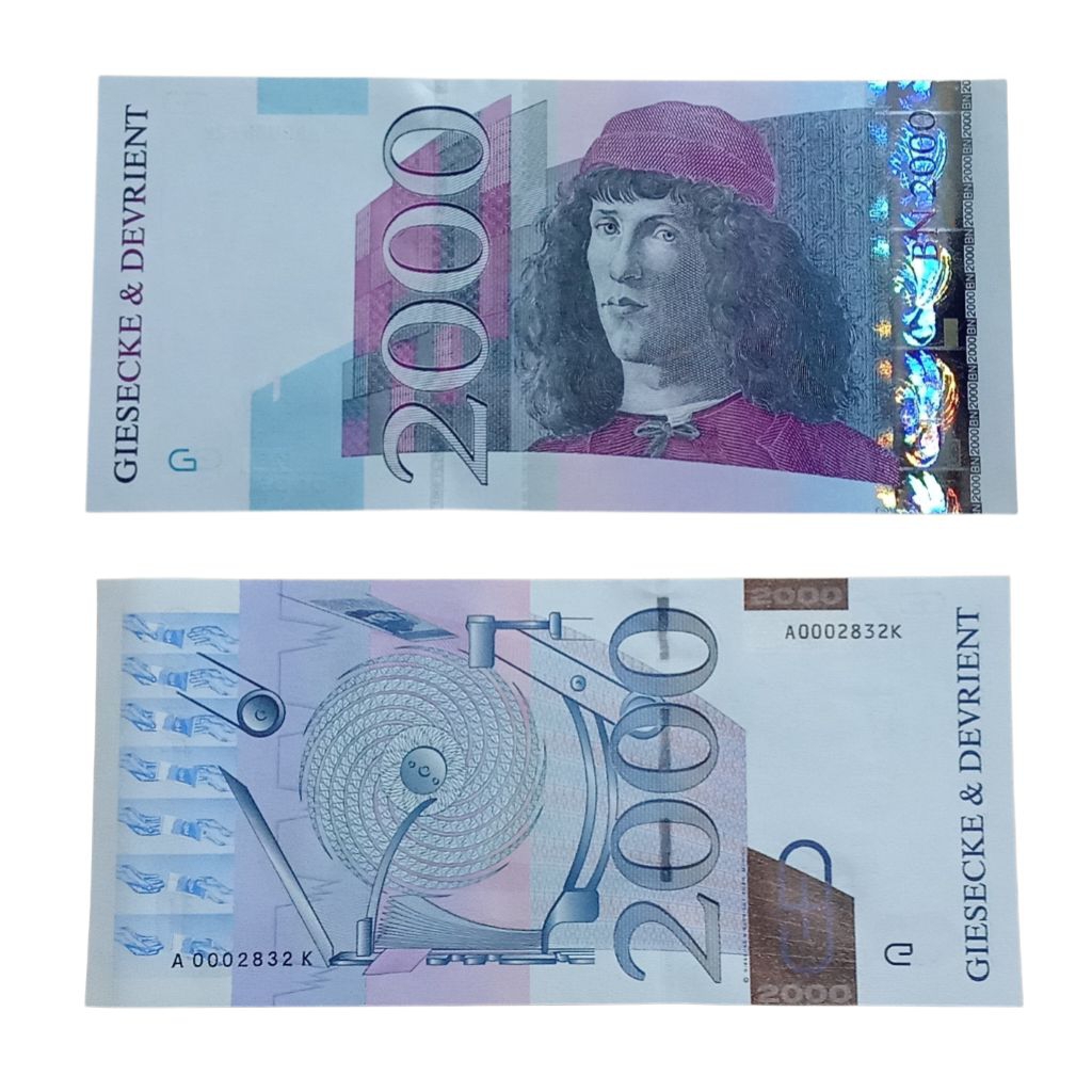 Uang Testnote Jerman 2000 Euro Tahun 2002, Gress