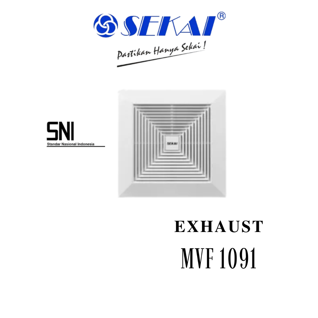 Sekai MVF-1091 Exhaust Fan 10 Inch / 10" / 25 cm Ceiling / Plafon MVF 1091/Hexos SEKAI/HEXOS
