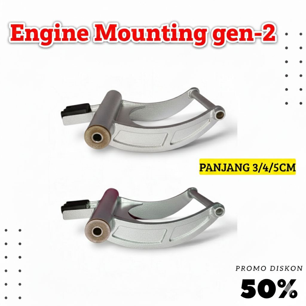 ENGINE MOUNTING CUSTOM PANJANG 3/4/5CM PNP BEAT FI SCOOPY FI VARIO 110 FI VARIO KZR SPACY FI BERGARA