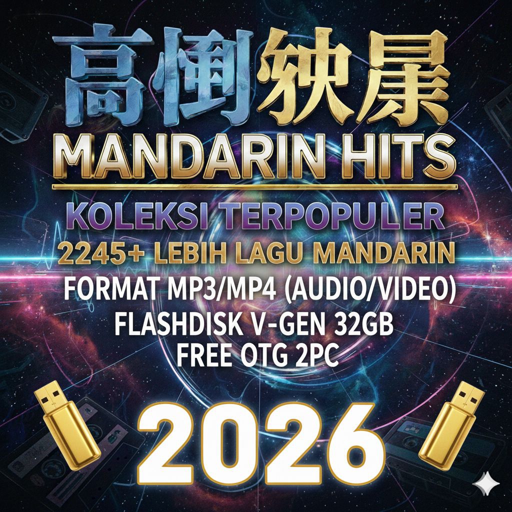 USB FLASHDISK HIBURAN 32GB FULL LAGU MANDARIN 2200+ LEBIH FILE LAGU MP3/MP4