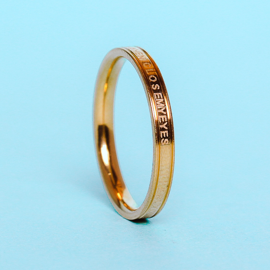 Eka Swasa x Sade Jewelry - Cincin Titanium Wanita Gold Plated 18k YCC05