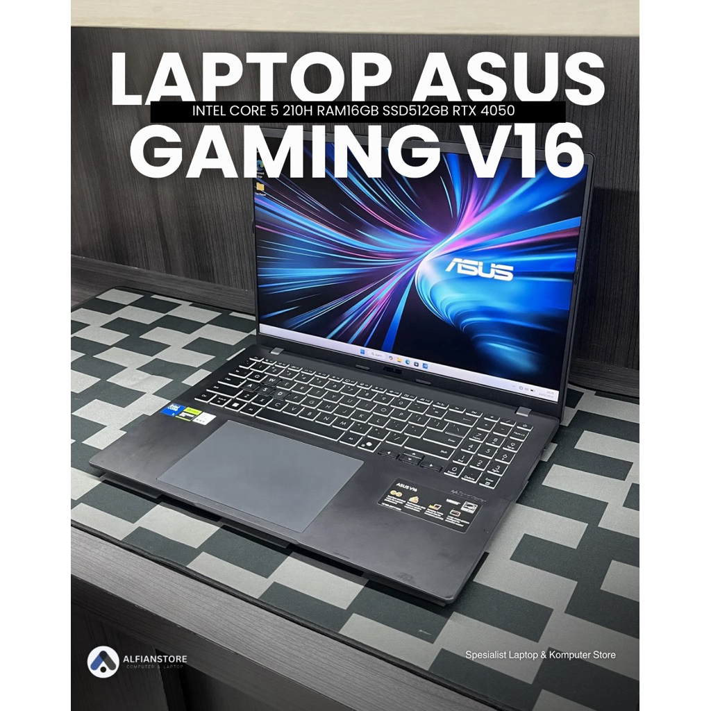 LAPTOP ASUS V16 INTEL CORE 5 210H RAM16GB SSD512GB RTX 4050