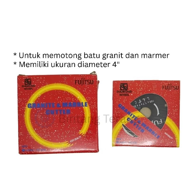 Mata gurinda potong granit dan keramik 4" merek Fujitsu