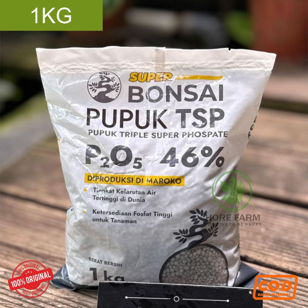 Super Bonsai Pupuk TSP 46% 1KG - Phospat Dengan Kelarutan Tertinggi Mempercepat Akar
