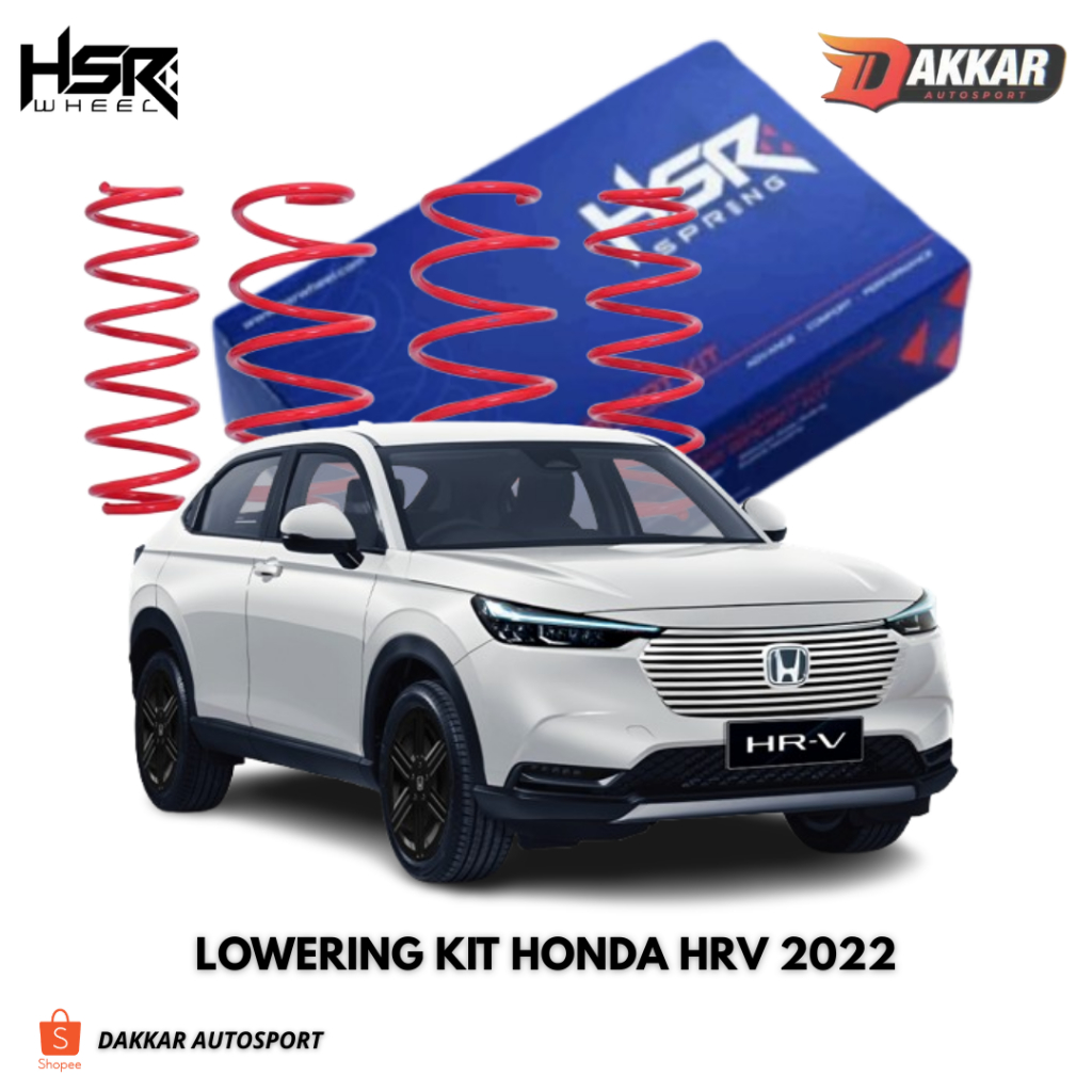LOWERING KIT HSR HONDA HRV 2022 PER CEPER MERK HSR WARNA RED MOBIL HRV 2022
