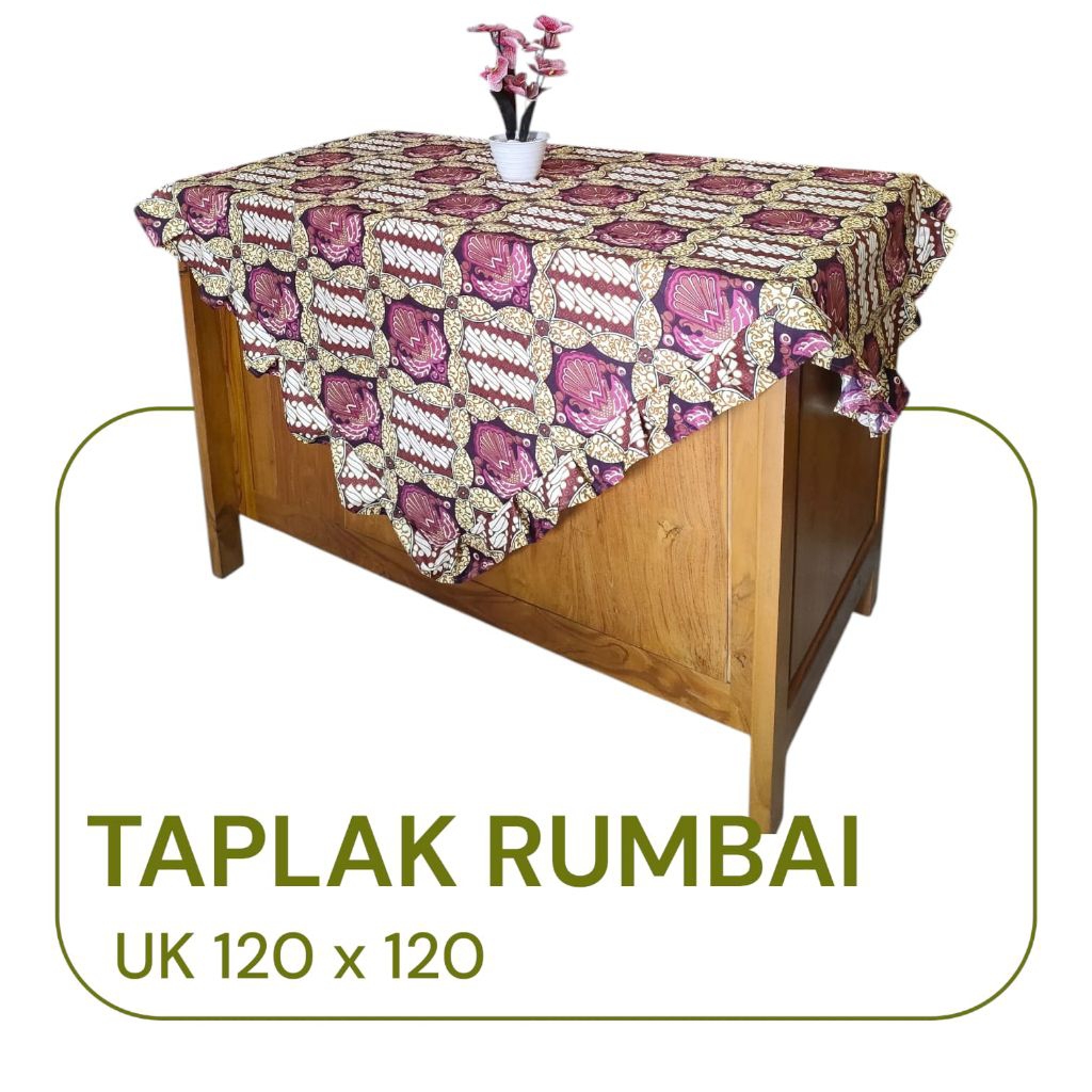 Taplak Meja  guru / kantor /sekolah / kelas Rumbai  Motif batik.