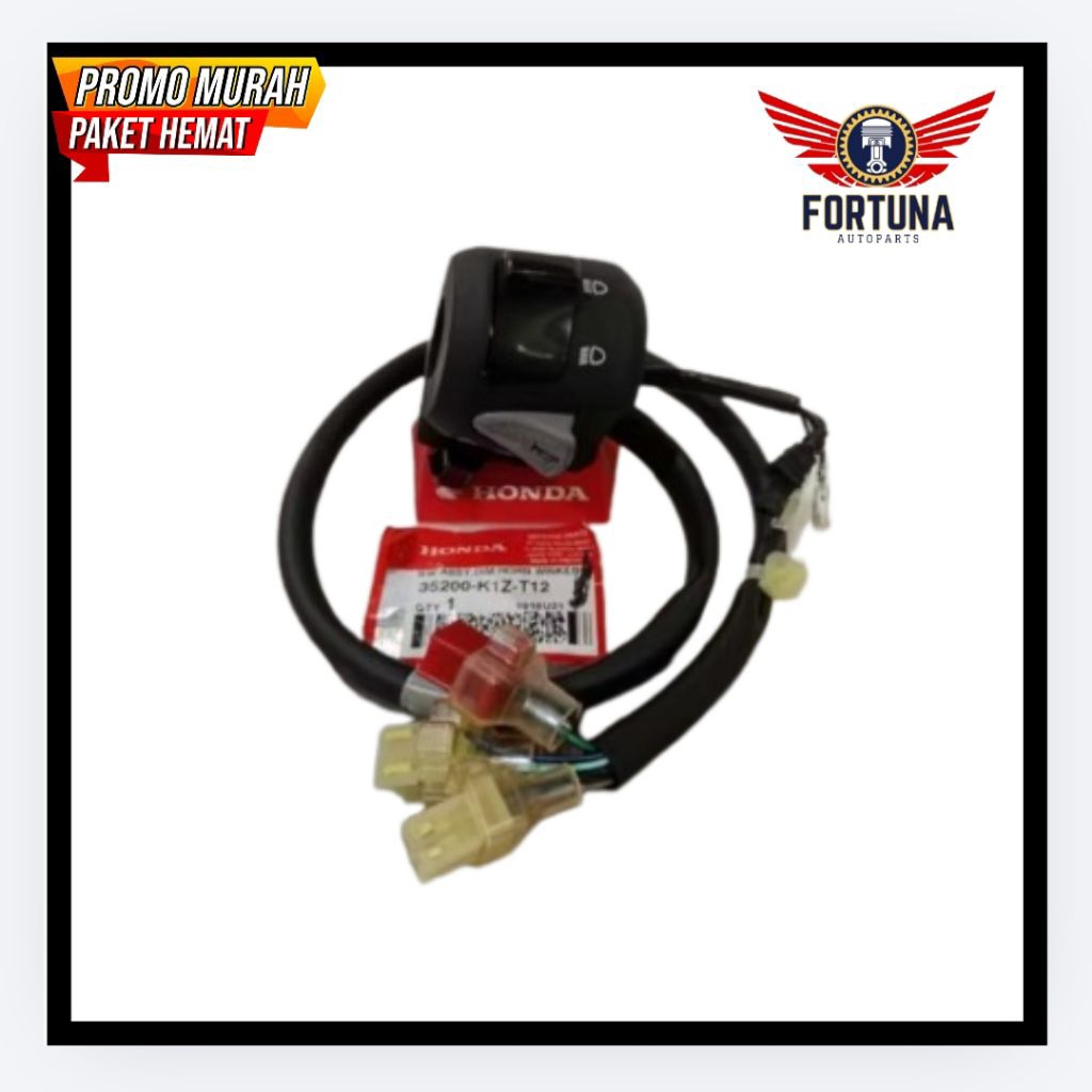[Bisa COD] HOLDER KIRI SAKLAR TOMBOL SEIN KLAKSON PCX 160 35200K1ZT12 35200-K1Z-T12 HGP AHM 100% ORI