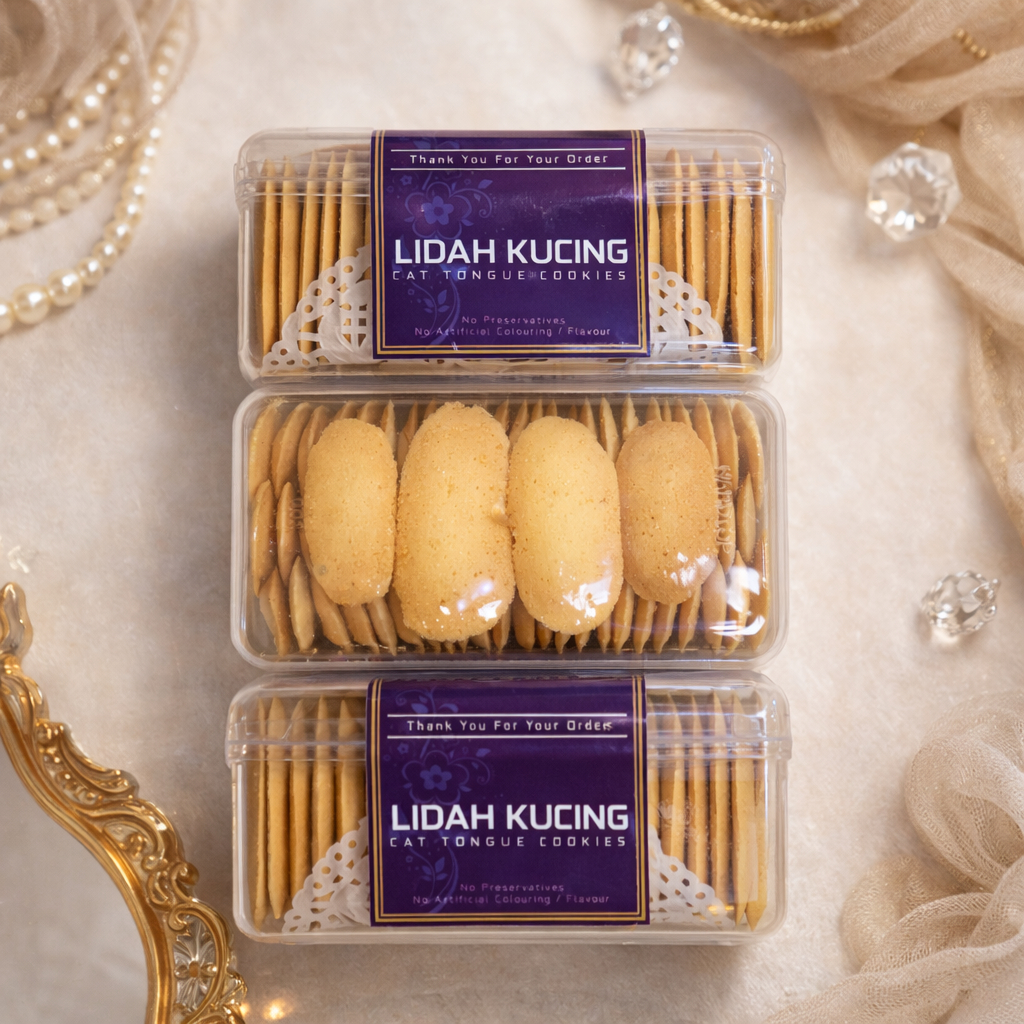 LIDAH KUCING Premium Butter Wisman Renyah | Kue Kering Spesial Lebaran | Kemasan Jar 750ml & Hardtop 350gr by RaMaCheenyah Homef