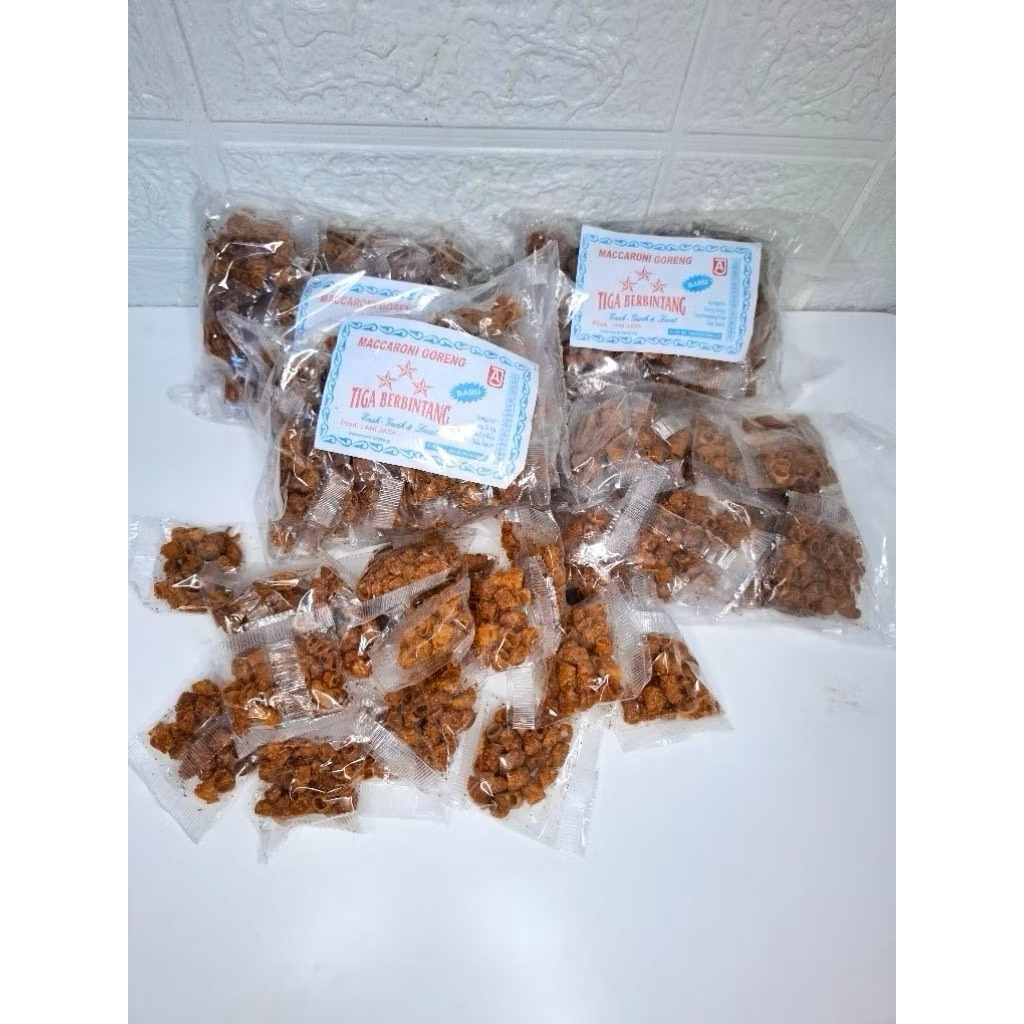 MAKARONI TIGA BERBINTANG 1pak jajanan jadul makaroni jadul tiga bintang termurah