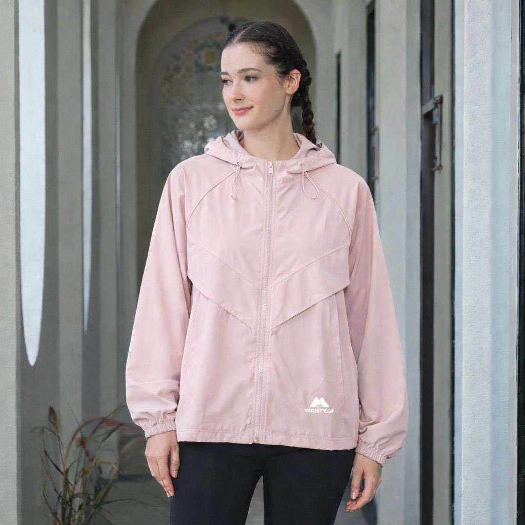 Rayya- Jaket PARASUT cewek Hoodie UV Protection pelindung sinar ultraviolet untuk Olahrga harian ber