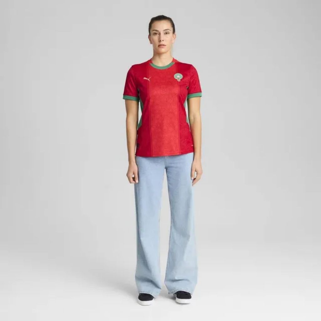 Pu-ma Women Morocco Football Home Jersey RedGreen