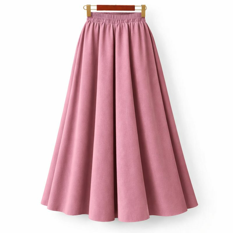 Rok Panjang Wanita WOLFIS Polos Premium Ada Saku Kantong Lebar Payung Flowy Jumbo Bahan Tebal Formal Kerja Kuliah Casual Muslimah by KaRINA