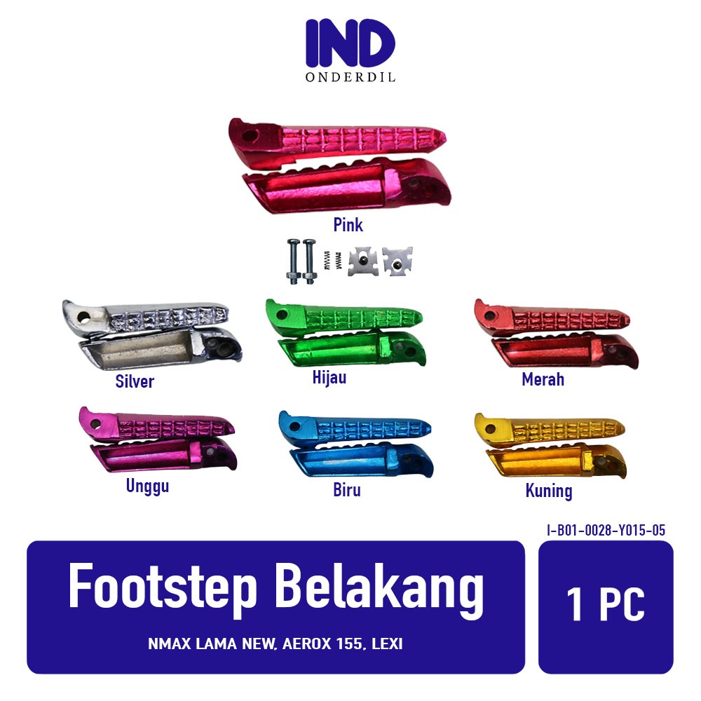 Footstep Belakang NMAX Lama New & Aerox 155 & Lexi Barstep Pijakan Injekan Foot Bar Step Variasi Kun