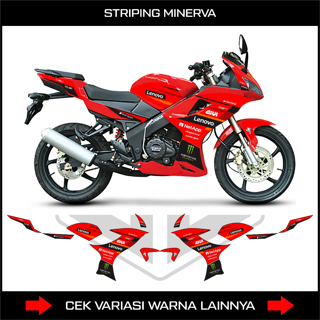 STRIPING MINERVA 150 R / DECAL STICKER MINERPA 150
