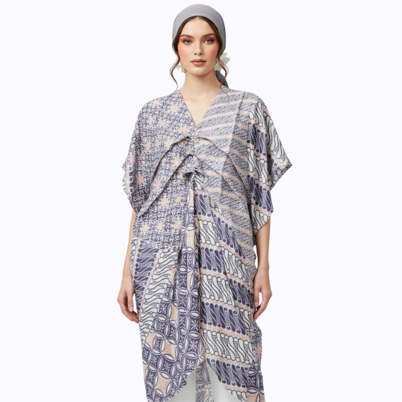 Dress Batik Wanita - Bhatara Batik Claudia - Baju Batik Modern Lengan Pendek