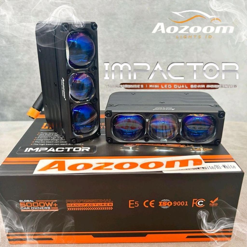 Azoom Impactor LED Mini 3 Lensa Dual Beam-LED MINI 3 LENSA - THREE LENSES MINI LED | DUAL BEAM PROJE