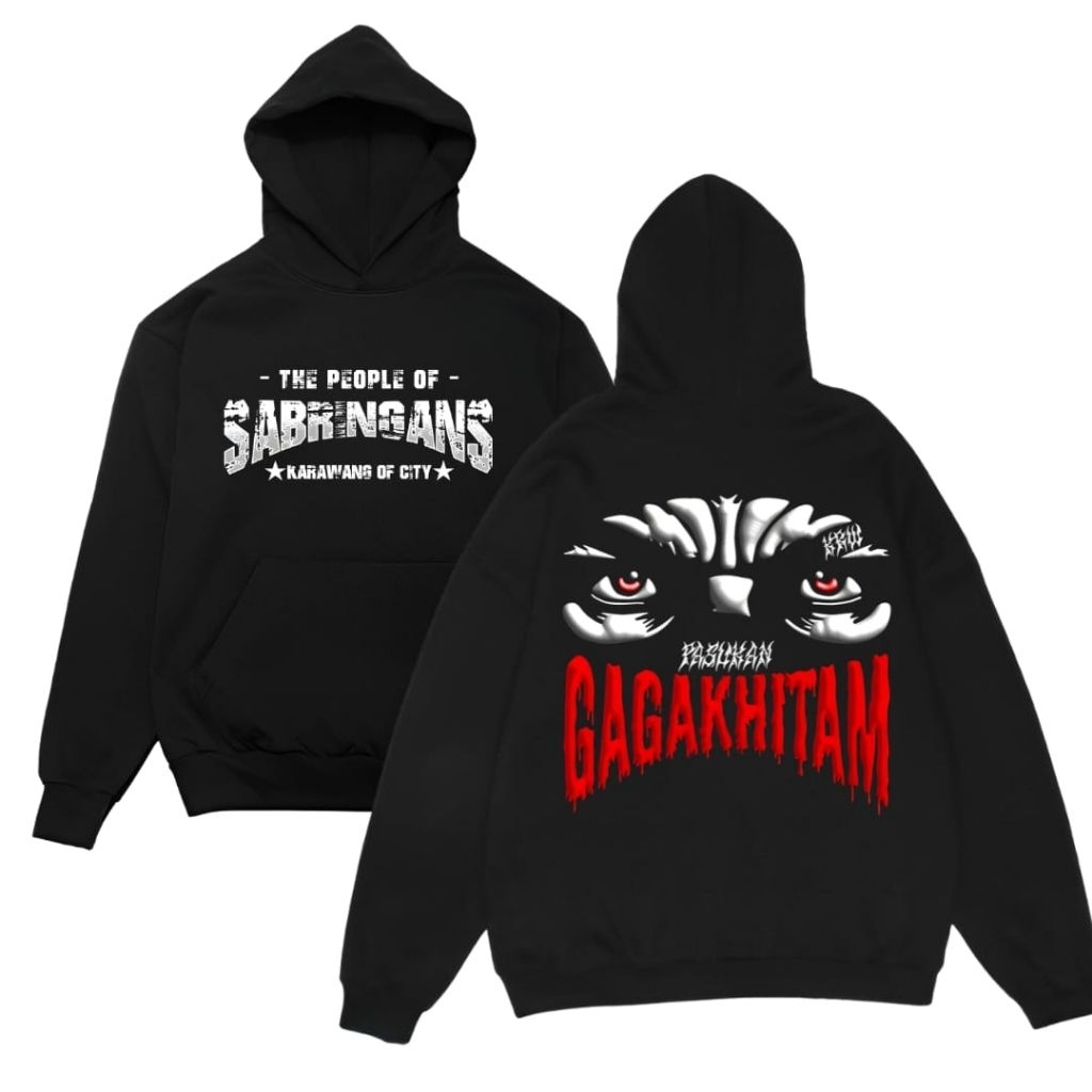 Promo Hoodie  Sabringans Karawang Of City Bahan Cotton Fleece Tebal Murah Dan Halus  Warna Hitam Dan