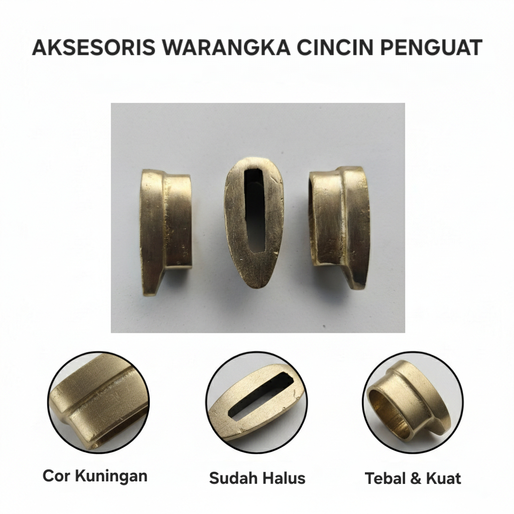 cincin kuningan asli penguat warangka  GOLOK KEBUN bedog penahan warangka serangka pisau JUMBO produ