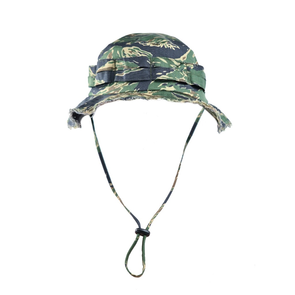 TOPI RIMBA TIGER STRIPE BIRU DISTRESSED