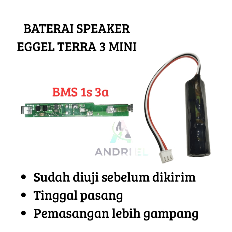 Fish Yummy Baterai Eggel Terra 3 Mini Baterai Speaker Eggel Terre 3 Mini 3000Mah