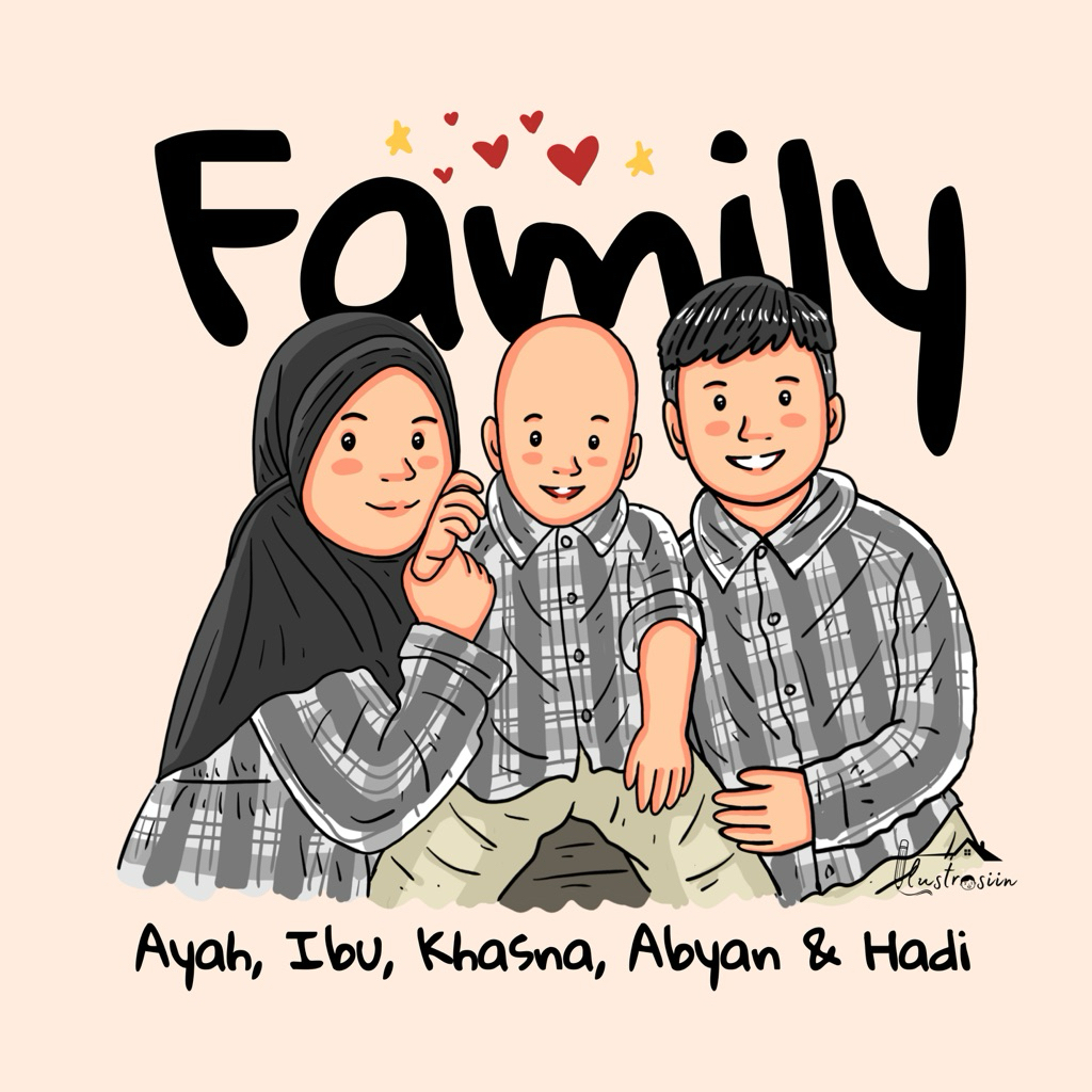 Kado lucu / Ilustrasi wajah / karikatur wajah / doodle / ilustrasi digital / lukis wajah