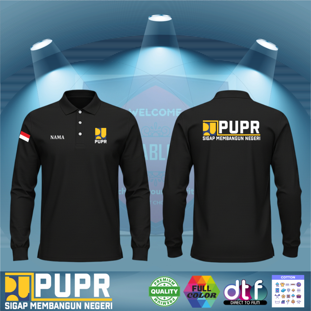 BAJU POLO PUPR KAOS KERAH PUPR KUALITAS PREMIUM LENGAN PANJANG DAN LENGAN PENDEK