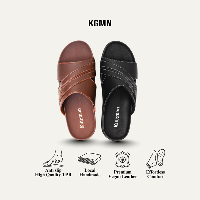 Kingman Sandal Pria Kekinian Dublin Premium Original Sandal Kulit Pria Kualitas Import - DN630